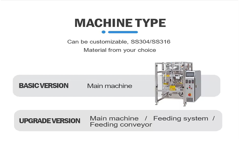 Combination multi-head weighing, automatic packaging of cereals, bagged whole wheat flour, oatmeal, millet, 10-50 kg corn granules, black sesame paste, high-efficiency packaging machine