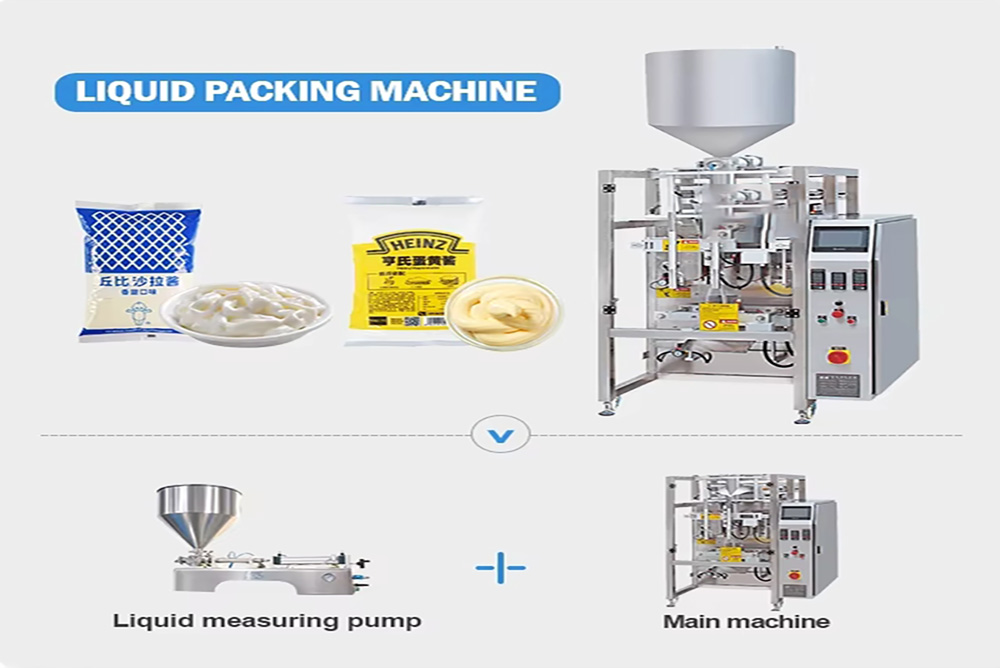 Combination multi-head weighing, automatic packaging of cereals, bagged whole wheat flour, oatmeal, millet, 10-50 kg corn granules, black sesame paste, high-efficiency packaging machine