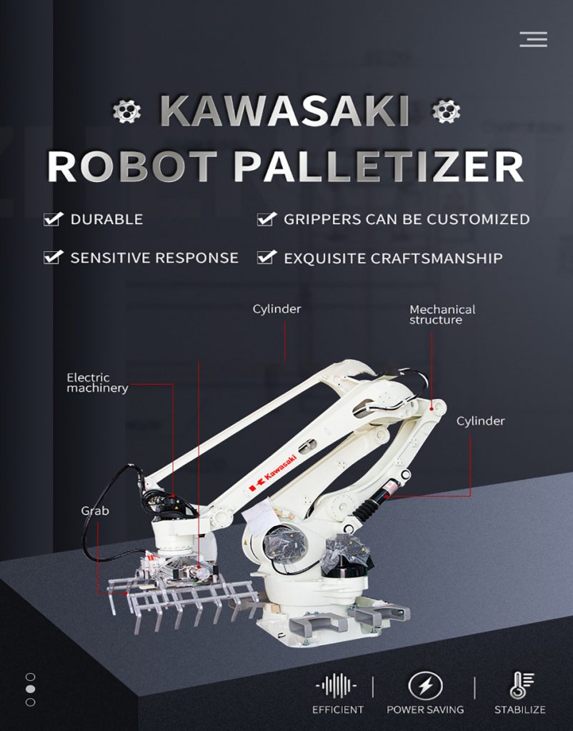 Fully automatic nut bagging Kawasaki palletizing robot for packaging grain box packing robot palletizer grain Kawasaki palletizing robot