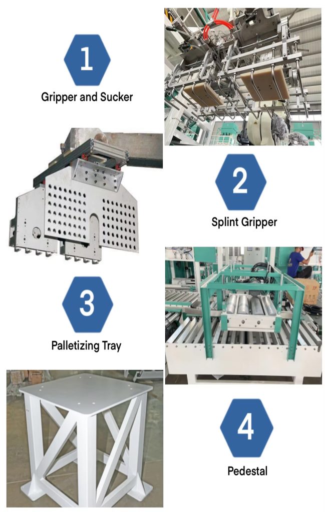 Automatic 50kg bag fertilizer robot palletizer Cement bag robot palletizer Box seed pellet robot palletizer