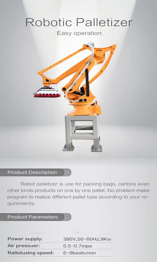 High-performance four-axis articulated robot palletizer, barreled paint peanut oil paint four-axis articulated robot palletizer