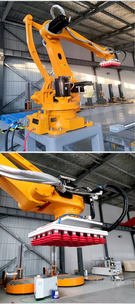 High-performance four-axis articulated robot palletizer, barreled paint peanut oil paint four-axis articulated robot palletizer