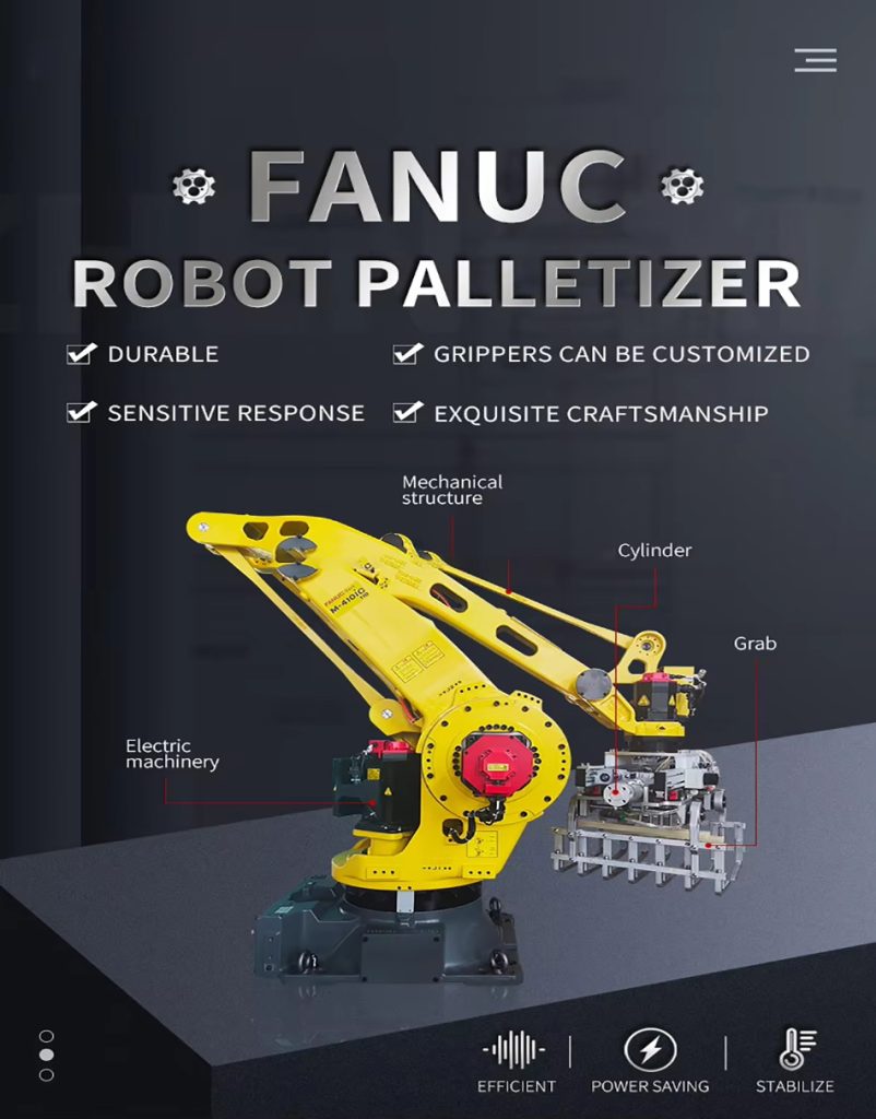 Fully Automatic 15kg 20kg 25kg 30kg 50kg Carton Bottled Liquor Beer Wine Cocktail Intelligent Control Joint Robot Palletizing Machine