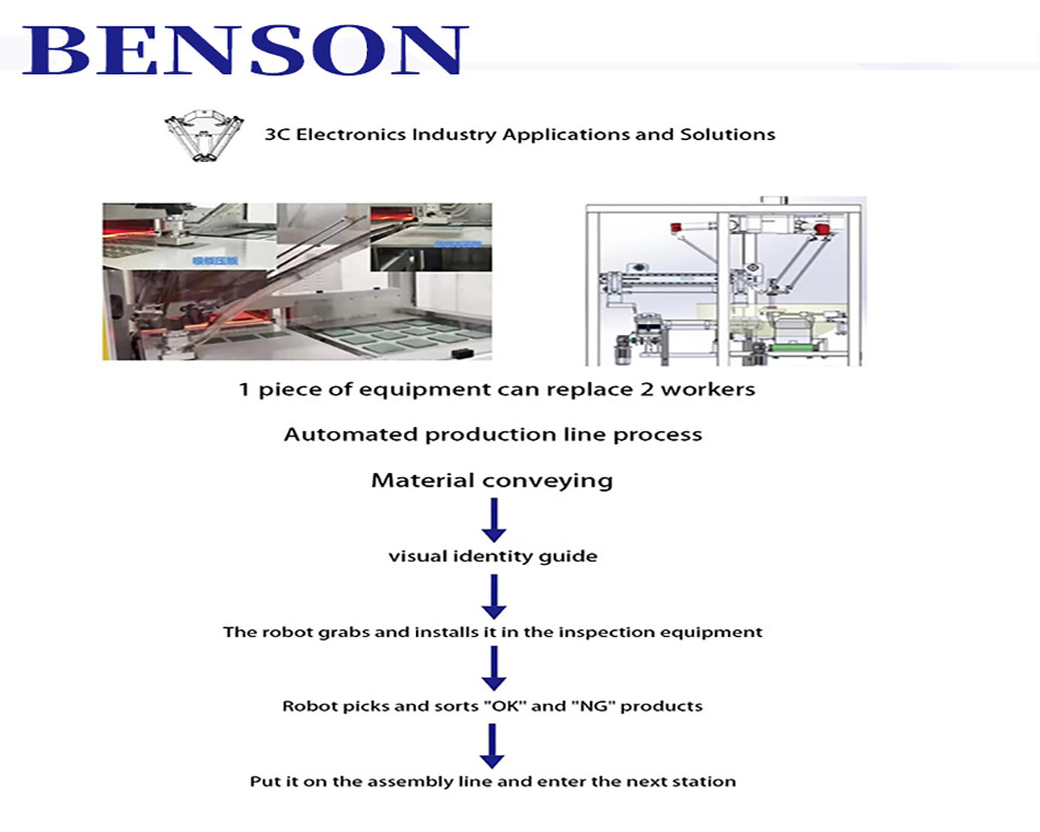 Benson multifunctional parallel robot express sorting parallel robot bagged nut pistachio almond high-speed grabbing parallel robot