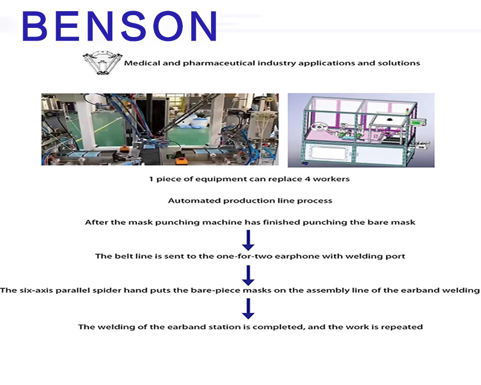 Benson multifunctional parallel robot express sorting parallel robot bagged nut pistachio almond high-speed grabbing parallel robot