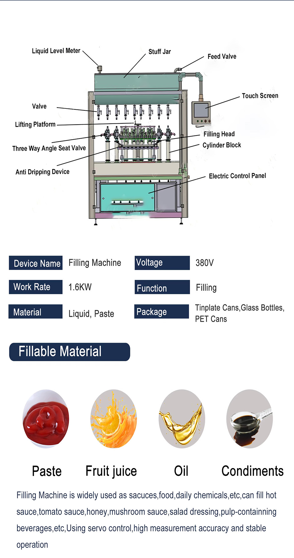 High efficiency integrated automatic liquid canning machine, plastic bottle liquid passion juice beer automatic filling machine.