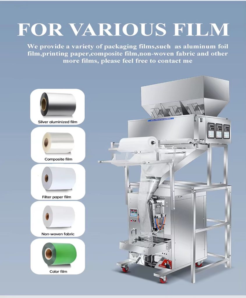 Unmanned vertical film packaging machine, potato chips, biscuits, macaroni and puffed food vertical packaging machine
